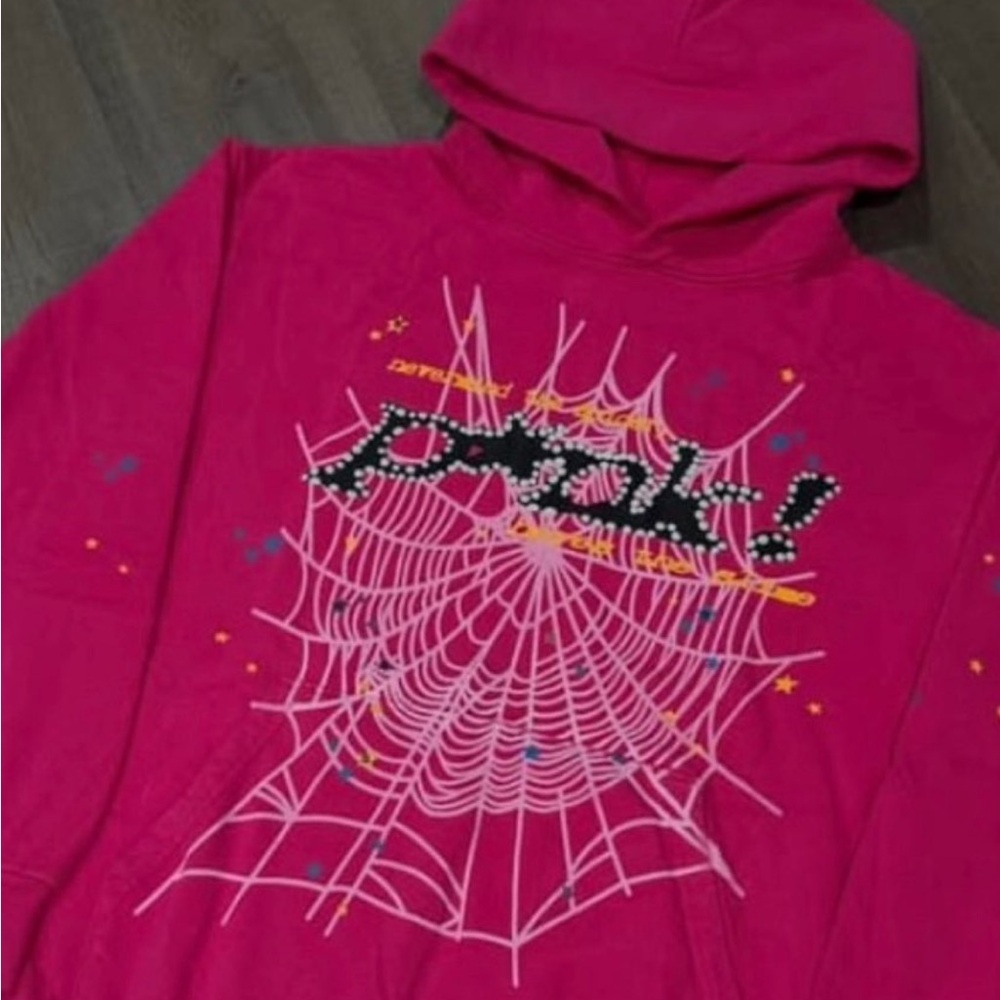 Pink Graphic Hoodie for Men